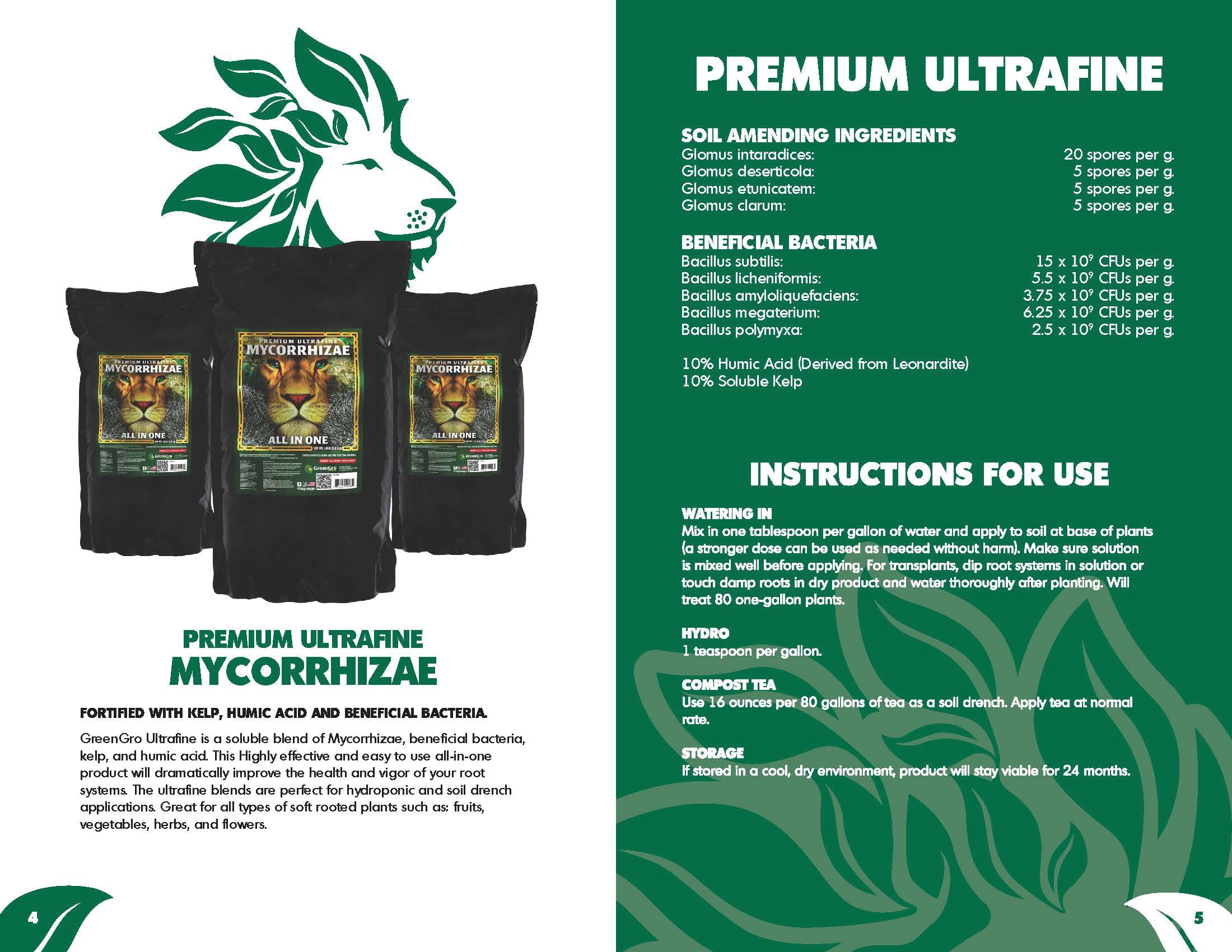 Premium Ultrafine Mycorrhizae - Boosts Health & Development of Your Plants - 4 oz Jar by GreenGro