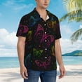 thumbnail image 5 of Daiia Butterfly Hawaiian Shirt for Men Gentle Cotton Regular Short Sleeve Casual-Small, 5 of 9