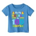 thumbnail image 1 of PMVFHDE T-Shirts pour Filles Hauts d'Été pour Filles Hauts Décontractés pour Filles T-Shirts pour Filles Garçons et Filles Mode Décontractée Imprimé Col Rond Manches Courtes T-Shirt Haut Bleu Ciel, 8-9 Ans, 1 of 4