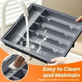 thumbnail image 4 of Expandable Drawer Organizer,Utensil Holder,Silverware Tray for Drawer, Multipurpose Kitchen Organizers And Storage Solution,Cutlery Tray for Forks, Knives, 4 of 7