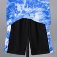 thumbnail image 5 of KPOPLK Boys Clothes Short Set 2 Piece Outfit Athletic T-Shirt and Quick Dry Shorts Kids Summer Clothing Set Size 15-16 Years,Blue, 5 of 5