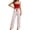 Red, variant on Aoiroe Women Pajamas Sets,Tank Top and Shorts Loungewear for Summer Sleeveless Sleepwear 2 Piece Soft Sleeveless Lounge Set Flowy Wide Leg Pants Set Blue L