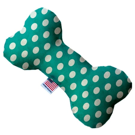 - Seafoam Green Swiss Dots 10 Inch Bone Dog Toy