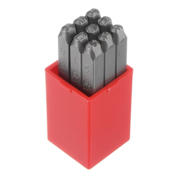 9pcs Metal Number Stamp 3mm Steel for Metal Plastic Wood Leather