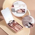 thumbnail image 2 of Set de brochas de maquillaje BS-MALL Travel con espejo LED, 14 unidades APINK, 2 of 6