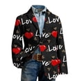 thumbnail image 5 of Women Blazer Jackets Boyfriend Open Front Lapel Collar Business Work Office Suit Jackets Long Sleeve Suit Coat Valentines Day Suit, 5 of 5
