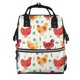 thumbnail image 1 of Fotbe Flower Chicken Mochila Maternidad - Lona de Sarga Impermeable, Mochila de Pañales de Gran Capacidad con Múltiples Bolsillos y Correas Ajustables, 1 of 6