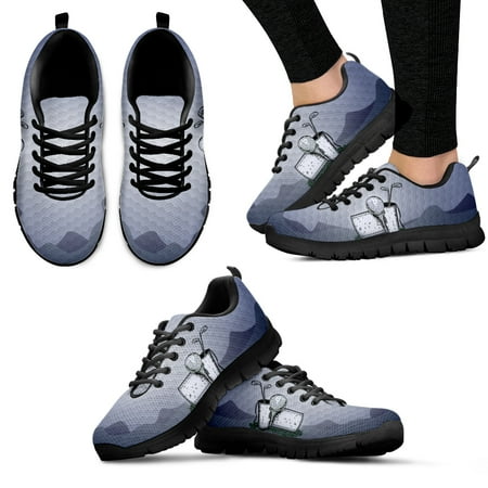

White Fashion Sneakers Golf Sneakers Comfortable Lace Up Golf Lover Needs Custom Shoes Hobbies Shoes Chaussure