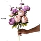 thumbnail image 3 of Xiao Hua Ramo de peonías artificiales de estilo europeo, 13 flores de primavera, ramos de peonías de seda artificiales, decoración para bodas, aniversarios, ramos de flores, 14, 3 of 4