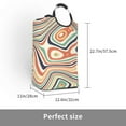 thumbnail image 3 of YFYANG 50L Foldable Laundry Hamper, Waterproof Oxford Fabric Retro Abstract Lines Laundry Bag Laundry Baskets, 3 of 6