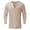 Khaki, variant on Krdevn Men's Casual V Neck Long Sleeve T Shirt Slim Fit Basic Solid Color Top Comfortable Breathable Soft Shirt for Daily Wear,XXL
