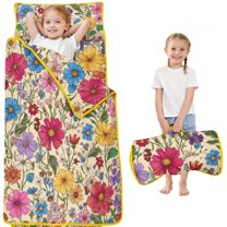 Pioneer Flower Floral Print Pattern Toddler Nap Mats for Kids Preschool,Sleeping Mat Bag or Kids,Toddler Sleeping Bag,Toddler Nap Mat or Daycare