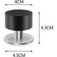 thumbnail image 2 of Self-adhesive door stoppers, 2 pieces of stainless steel door stoppers without drilling Door stoppers for floor or wall Doorstoppers protect the doors, 2 of 5