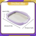thumbnail image 4 of Rolled Ice Cream Maker Kit With Dual Handles Instant Freeze Tray DIY Gelato Sorbet Yogurt Icecream Pan For Kids Family Fun Dessert Making 2 Scrapers Stainless Plate White/Purple, 4 of 9