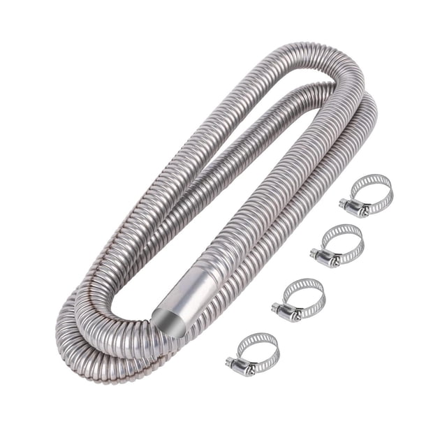 Tubo de escape del calentador de aire,Tubo de escape del calentador de estacionamiento de 25 mm de diámetro,Tubo de escape de calefacción Accesorio de calefacción para 200 centímetros