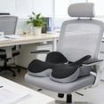 thumbnail image 4 of Ergonomic Seat Cushion, Memory Foam Office Chair Pad with Hollow Core Design, Hip and Lower Back Support for Sciatica Relief, for Car Dining Study, Gray, 4 of 5