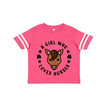 

Inktastic A Girl Who Loves Horses Gift Toddler Boy or Toddler Girl T-Shirt