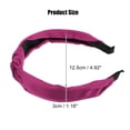 thumbnail image 2 of Unique Bargains Satin Knot Headband Hairband for Women 1.2 Inch Wide 1 Pcs Rose Red, 2 of 7