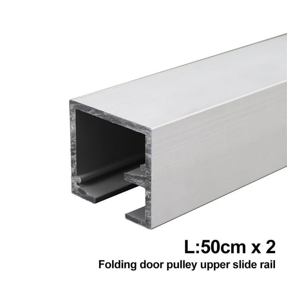Folding Door Pulley Sliding Track Lower/Top Hung Sliding Door Track for Max 60Kg Top Door Track