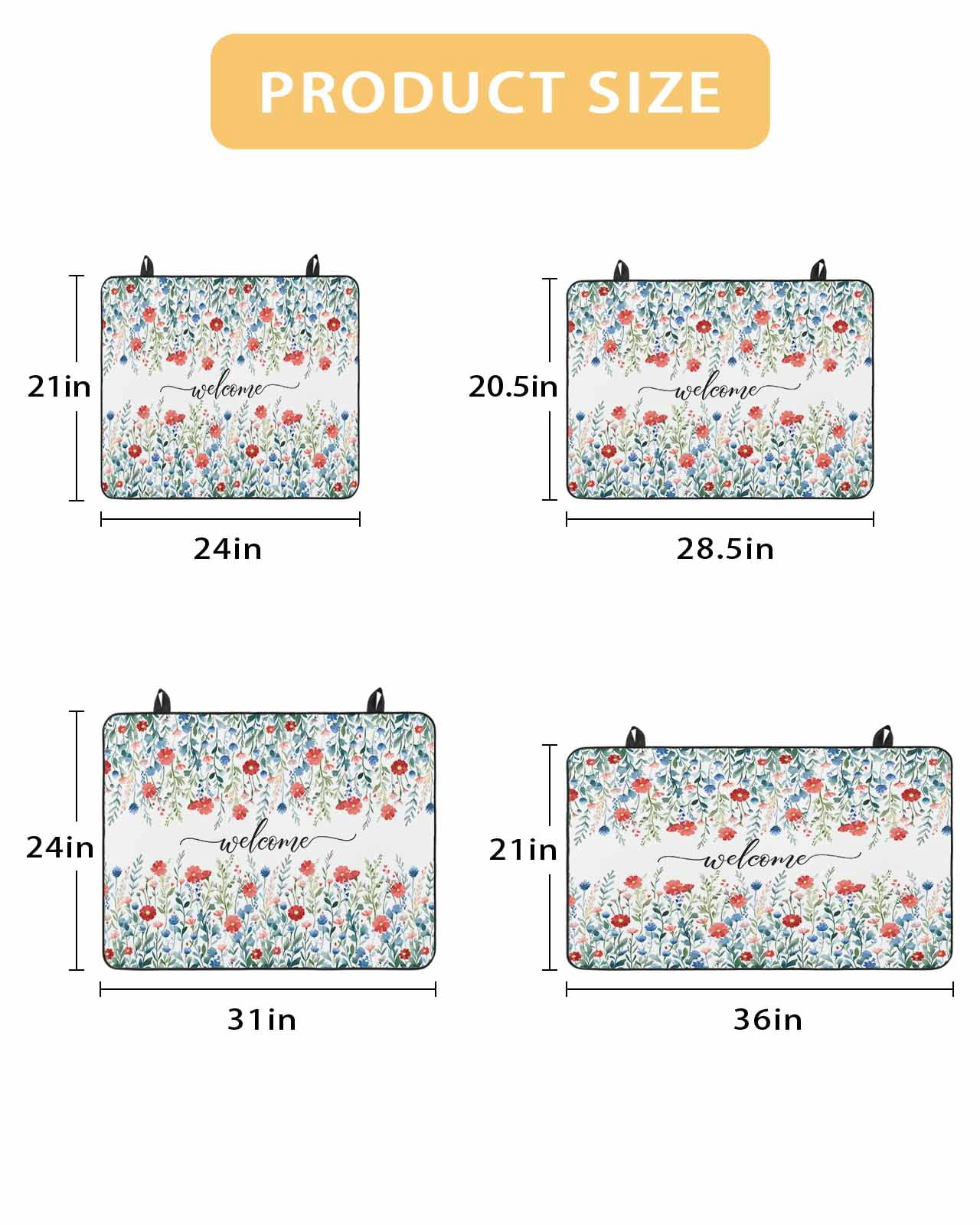 nqOlkjepod Large Induction Cooktop Protector Mat 24"x21", Pastoral Botanical Stove Top Covers for Electric Stove, Watercolor Blue Red Floral Spring Stove Burner Cover Mats, Glass Top Stove Cover