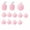 A002- Pink, variant on Decorative Pumpkins Pink 12 Piece Set for Halloween Thanksgiving Fall Party Home Table Decor