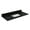 Black, variant on Sagehill Designs 49" Gemstone Black Quartz Top with Integrated White Rectangular Ceramic Basin