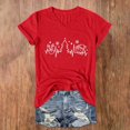 thumbnail image 4 of iTNHFP Hauts pour Femmes Mode Décontractée Imprimé de Noël Col en V Manches Courtes T-Shirt Haut 4, 4 of 4