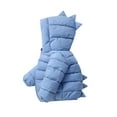 thumbnail image 5 of Spazoro Toddler Girls Puffer Jackets, Windproof Full-Zip Dinosaur Hood Fleece Padded Winter Coat for Kids Blue Size 5 T, 5 of 7