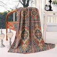 thumbnail image 2 of Red Ethnic Geometric Pattern Blanket,Comfortable Soft Flannel Throw Blanket,All Season,Warm Lightweight Blankets for Sofa Bed Couch Living Room Chair,40"x50", 2 of 4