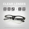 thumbnail image 5 of CLUB-MASTER Half Frame CLEAR LENS GLASSES Black Silver Color Vintage  Retro k, 5 of 10