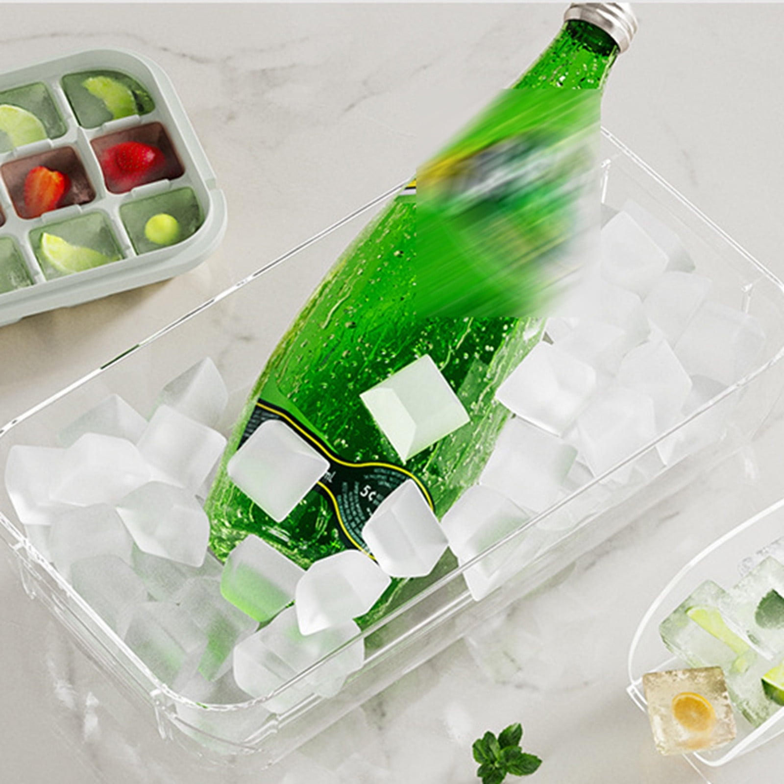 Tray With Lid Large Capacity Silicone Ice Maker For Ice And Cubes Small Ice Container for Freezer Large Ice Cubes Tray Silicone Big Ice Cubes Silicone Silicone Milk Tray Ice Pack Cubes Sheets Pellet