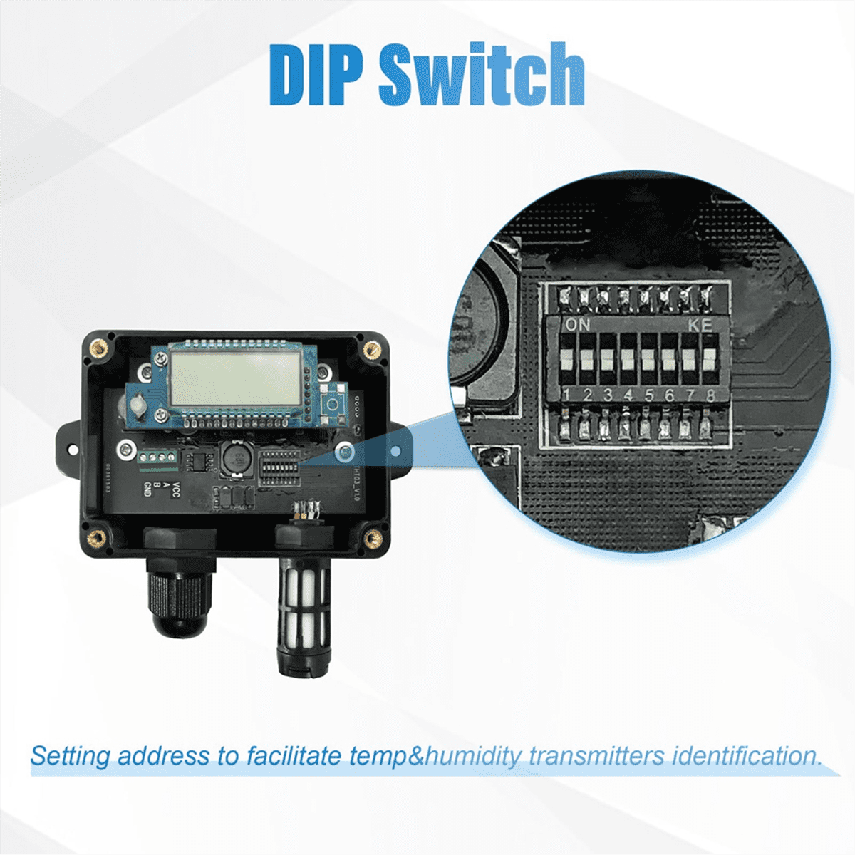 RS485 Temperature Humidity Sensor Modbus RTU Temp Sensor Digital Industrial Temp and Humidity Transmit