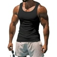 thumbnail image 2 of Gomelly Mens Tank Tops Sleeveless Summer Athletic Muscle Shirts Men's Stretch Sport Tee Solid Color Vest Black S, 2 of 3