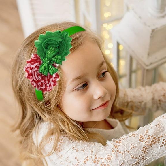 Christmas Bow Stretch Elastic Headband for Children and Babies Festive Holiday Hair Accessory