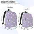 thumbnail image 2 of Disketp Swan With Stars print Canvas Backpack Lightweight Travel Daypack Student Rucksack Laptop Backpack-, 2 of 5