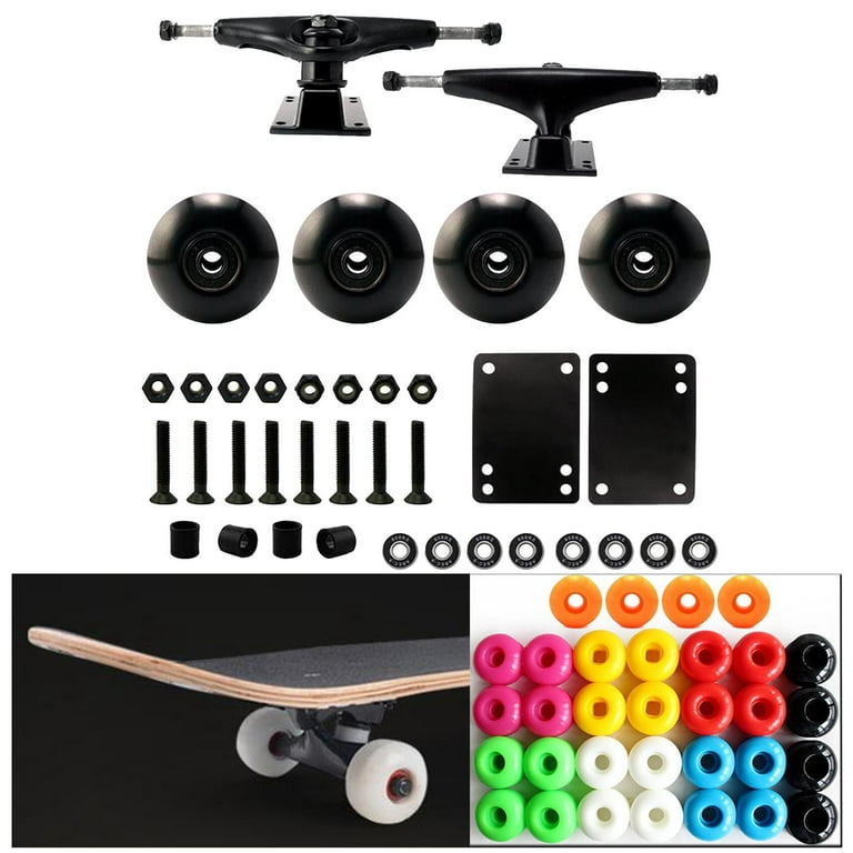 5.0 Skateboard Trucks Set, 52mm Skateboard Wheels, Skateboard