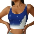 thumbnail image 2 of Uemuo Christmas Fir Tree Pattern Women's Sports Bra - High Impact Support, Breathable, and Comfortable Athletic Bra for Running, Yoga, and Workouts, 2 of 9
