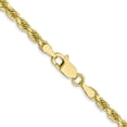 thumbnail image 5 of Auriga Fine Jewelry 10K Yellow Gold 3mm Diamond-Cut Rope Chain Bracelet 8" for Women, 5 of 6