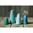 thumbnail image 5 of Creative Co-Op Various Decorative Terra-cotta Vases with Reactive Glaze, Aqua Colors, Set of 4, 5 of 7