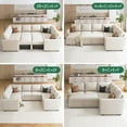 thumbnail image 5 of HONBAY Modular Sleeper Storage Sofa, Loveseat, Grey, 5 of 6
