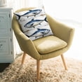 thumbnail image 2 of Throw Pillow Covers 16x16 Inch, Vintage Blue Fish Decorative Pillow Cases for Couch Sofa Bed, Coastal Nautical Beach Wooden Cotton Linen Square Home Decor Pillowcases with Hidden Zipper, 2 of 7