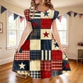 thumbnail image 2 of Atogsazn Kids Girls 4th of July Dress Childrens Casual Ruffle Sleeveless Dresses Tummy Control Dress Summer Wine 13-14 Years Fashion, 2 of 8
