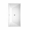 thumbnail image 4 of Sara 59 Inch Freestanding Bathtub in White with Polished Chrome Trim and Floor Mounted Faucet in Matte Black, 4 of 5
