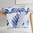 thumbnail image 2 of Levtex Home - Vintage Blossom - Throw - Blue Fan Design - Blue and White - Quilt (50x60in.) and Sham 50x60in. - Cotton/Cotton, 2 of 4