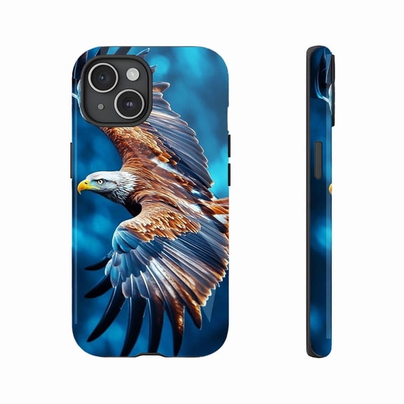 Majestic Eagle Print Protective iPhone Case for Outdoor Enthusiasts Compatible with iPhone 11/12/13/14/15/16 (Pro Max/Plus)