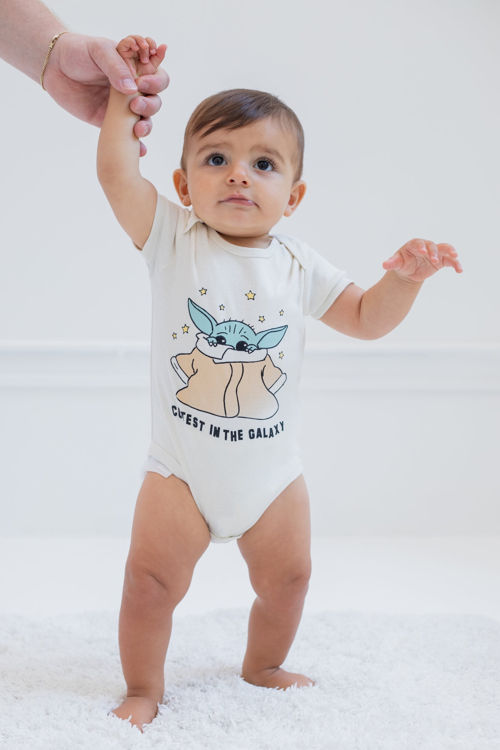 Star Wars Yoda R2-D2 Chewbacca Newborn Baby Boys 3 Pack Bodysuits Newborn to Infant