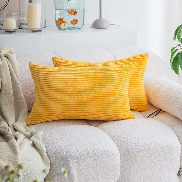 Pillow Covers 12x20 Set of 2 Super Soft Lumbar Pillow Cover
