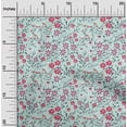 thumbnail image 2 of oneOone Cotton Poplin Twill Light Mint Green Fabric Leaves & Flower Sewing Craft Projects Fabric Prints By Yard 56 Inch Wide-GX, 2 of 6