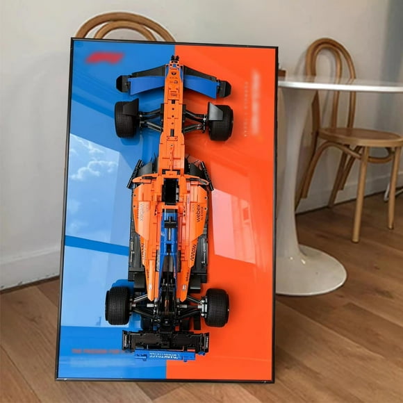 iLuane Display Wallboard for Lego 42141 Technic McLaren Formula 1 2022 Replica Race Car Model Building Kit, Adult Collectibles Wall Mount, Home or Office Décor (No C