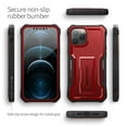 thumbnail image 2 of ExoGuard For iPhone 12/iPhone 12 Pro Case, Phone Case with Screen Protector and Kickstand (Red), 2 of 7